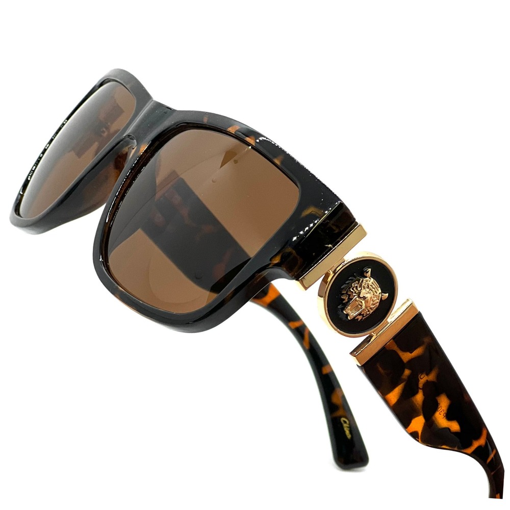 Men's Tortoise Sunglasses Brown Lens Fashion Shades Street‎ Hip Hop Wear Lentes